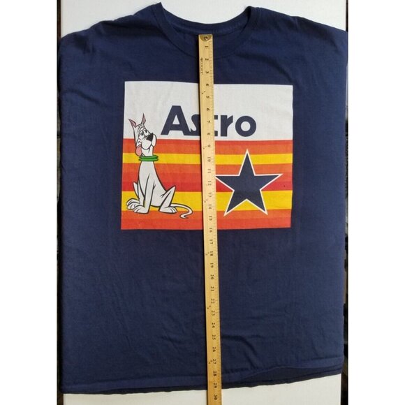 Astro Dog Graphic Houston Astros Gildan Short Sleeve Blue Tee Shirt Men's 5XL - Picture 6 of 16